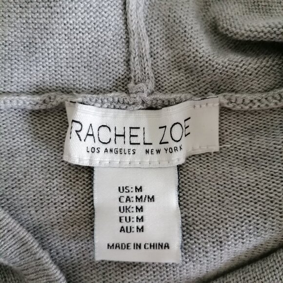 Rachael Zoe Womens Gray Sunday Funday Drop Shoulder Pullover Hoodie Size M - Picture 5 of 9
